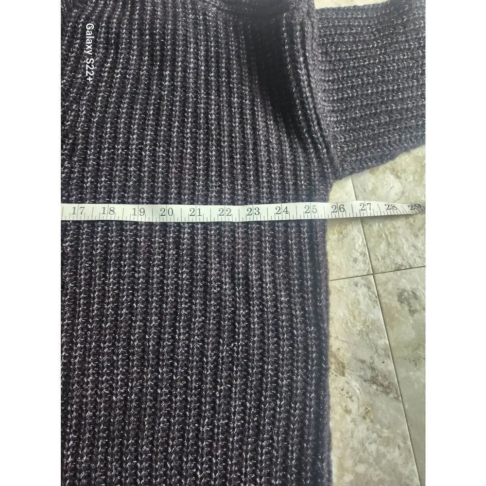 S5 Time and Tru cowl neck sweater charcoal ribbed knit NWT - Picture 4 of 12